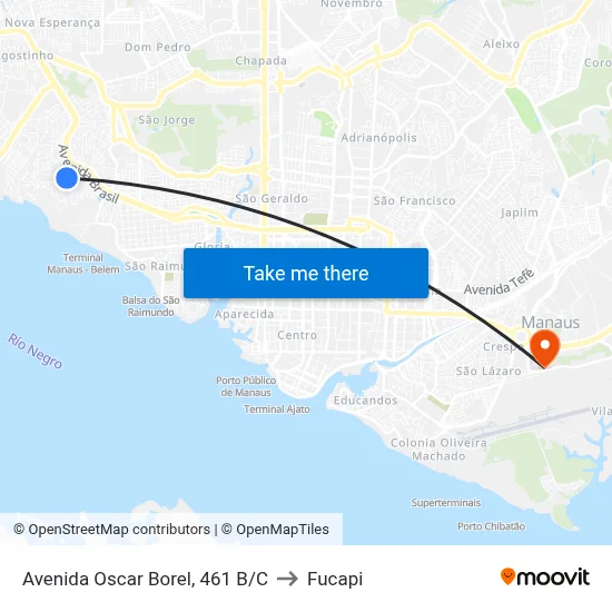 Avenida Oscar Borel, 461 B/C to Fucapi map