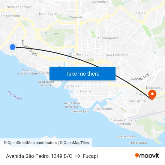 Avenida São Pedro, 1349 B/C to Fucapi map