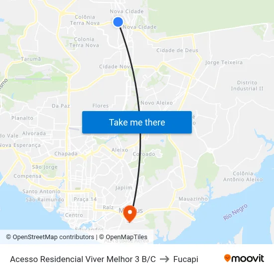 Acesso Residencial Viver Melhor 3 B/C to Fucapi map