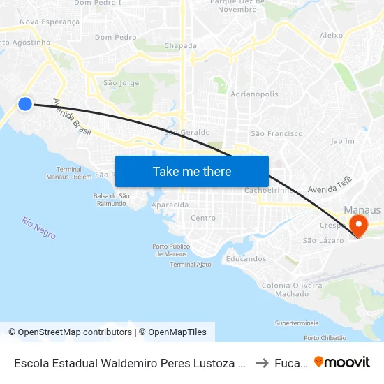 Escola Estadual Waldemiro Peres Lustoza B/C to Fucapi map