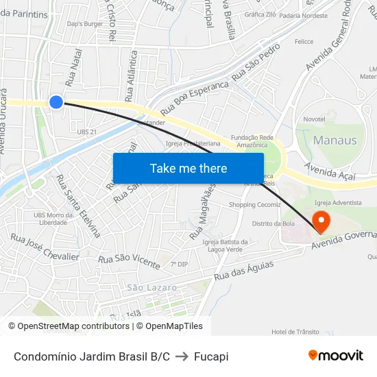 Condomínio Jardim Brasil B/C to Fucapi map