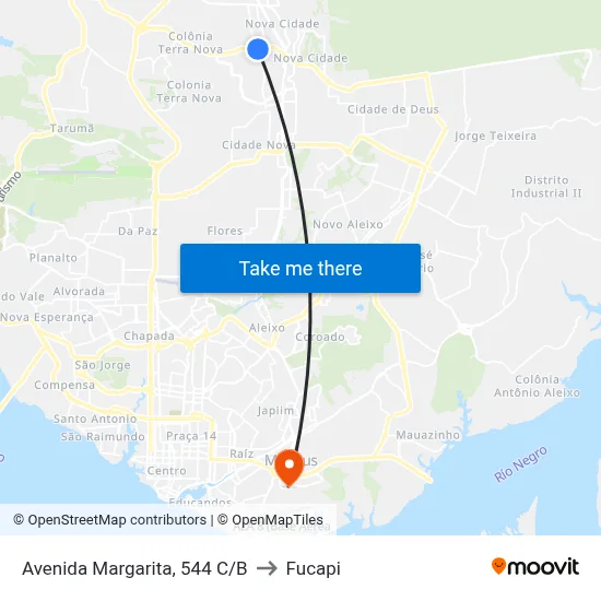 Avenida Margarita, 544 C/B to Fucapi map