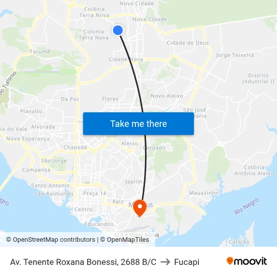 Av. Tenente Roxana Bonessi, 2688 B/C to Fucapi map