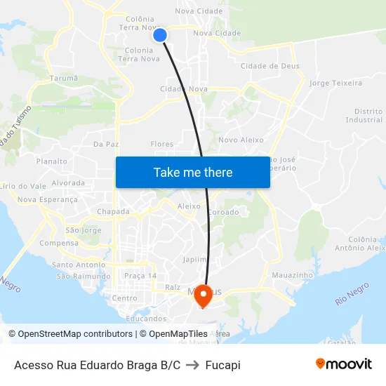 Acesso Rua Eduardo Braga B/C to Fucapi map