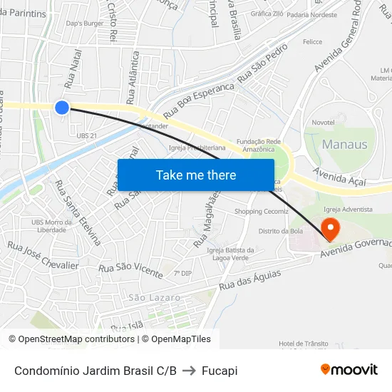 Condomínio Jardim Brasil C/B to Fucapi map