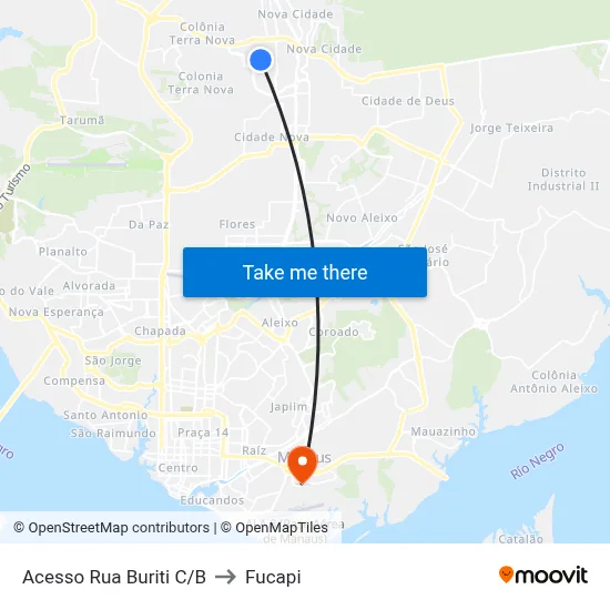 Acesso Rua Buriti C/B to Fucapi map