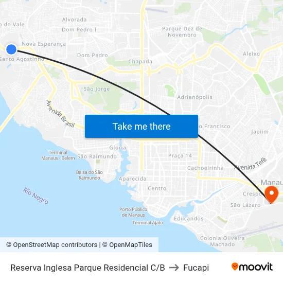 Reserva Inglesa Parque Residencial C/B to Fucapi map