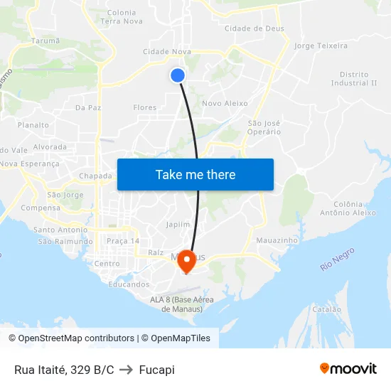 Rua Itaité, 329 B/C to Fucapi map