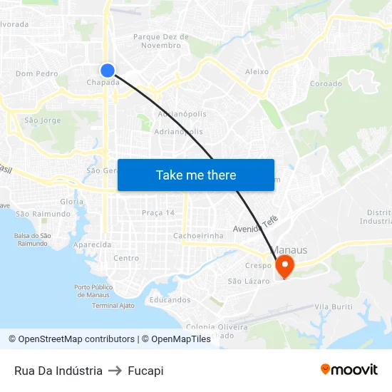 Rua Da Indústria to Fucapi map