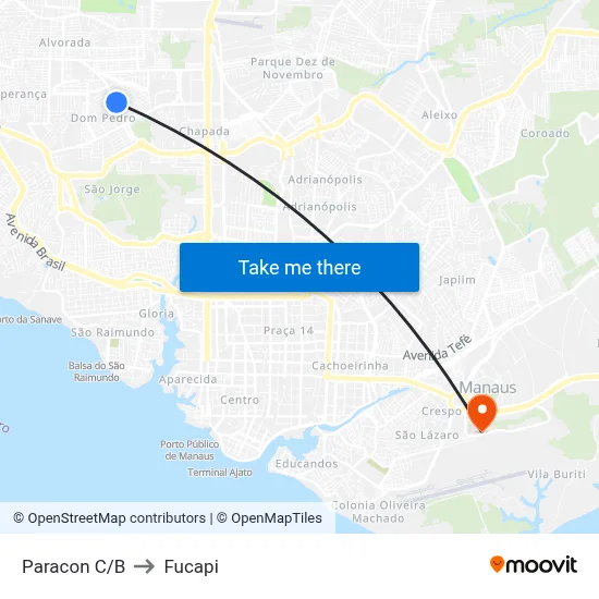 Paracon C/B to Fucapi map