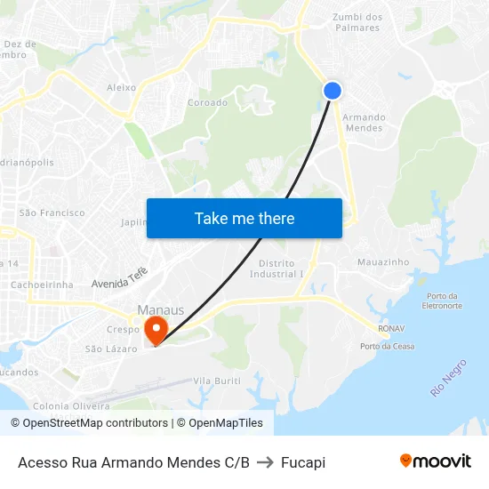 Acesso Rua Armando Mendes C/B to Fucapi map