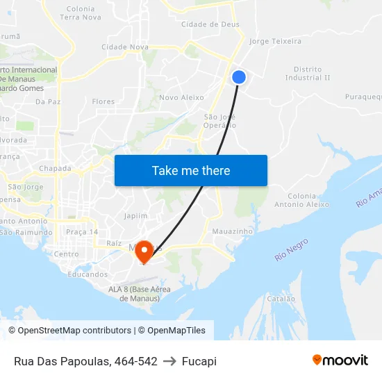 Rua Das Papoulas, 464-542 to Fucapi map