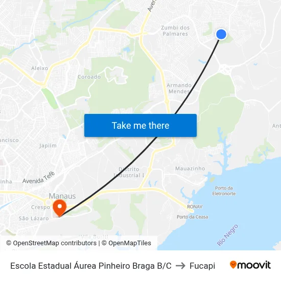 Escola Estadual Áurea Pinheiro Braga B/C to Fucapi map