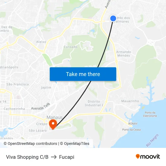 Viva Shopping C/B to Fucapi map