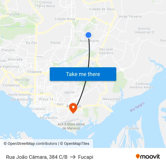 Rua João Câmara, 384 C/B to Fucapi map