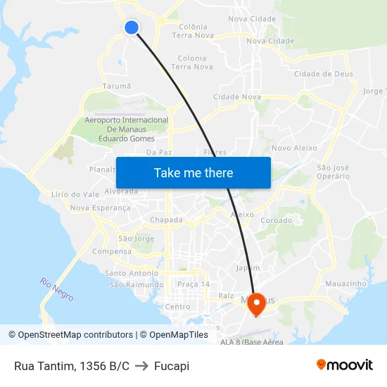 Rua Tantim, 1356 B/C to Fucapi map