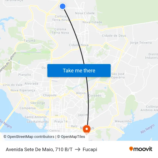 Avenida Sete De Maio, 710 B/T to Fucapi map
