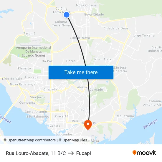 Rua Louro-Abacate, 11 B/C to Fucapi map