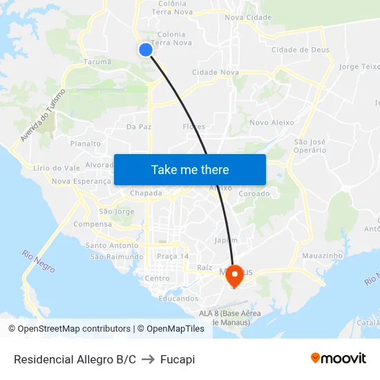 Residencial Allegro B/C to Fucapi map