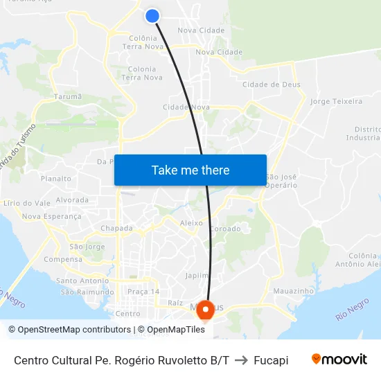 Centro Cultural Pe. Rogério Ruvoletto B/T to Fucapi map