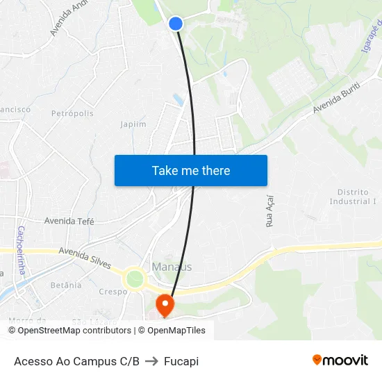 Acesso Ao Campus C/B to Fucapi map