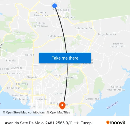 Avenida Sete De Maio, 2481-2565 B/C to Fucapi map