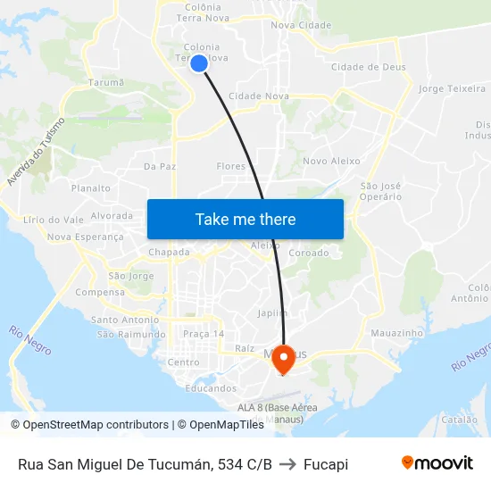 Rua San Miguel De Tucumán, 534 C/B to Fucapi map