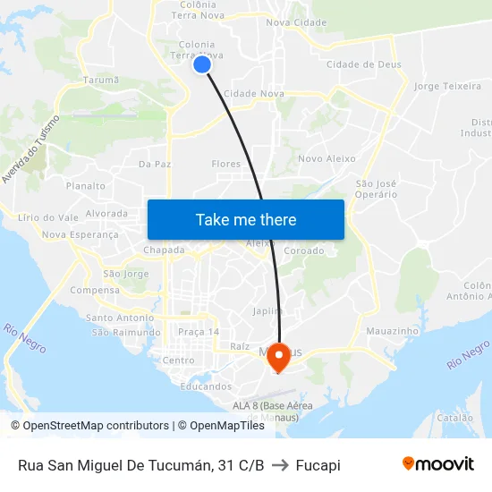 Rua San Miguel De Tucumán, 31 C/B to Fucapi map