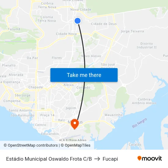 Estádio Municipal Oswaldo Frota C/B to Fucapi map