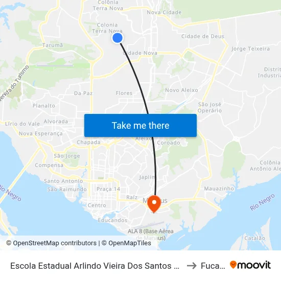Escola Estadual Arlindo Vieira Dos Santos C/B to Fucapi map