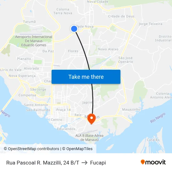 Rua Pascoal R. Mazzilli, 24 B/T to Fucapi map