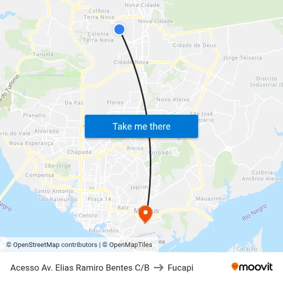 Acesso Av. Elias Ramiro Bentes C/B to Fucapi map