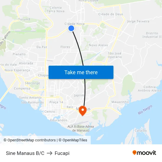 Sine Manaus B/C to Fucapi map