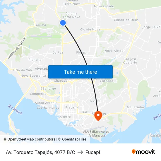 Av. Torquato Tapajós, 4077 B/C to Fucapi map