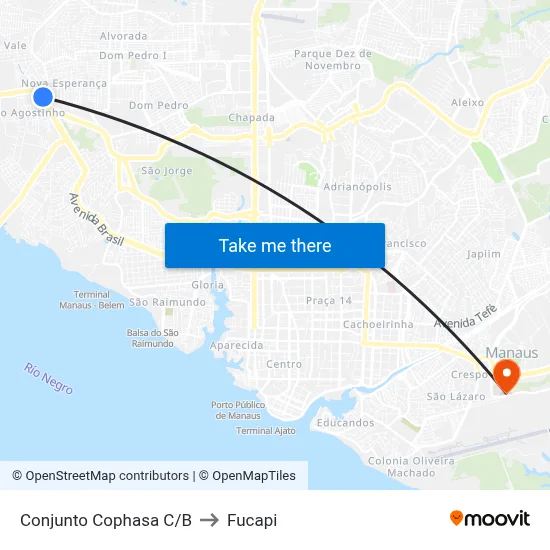 Conjunto Cophasa C/B to Fucapi map