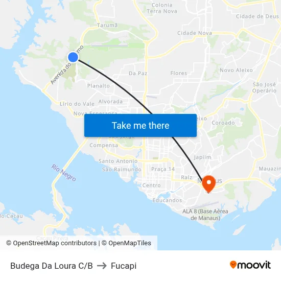 Budega Da Loura C/B to Fucapi map