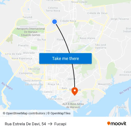 Rua Estrela De Davi, 54 to Fucapi map