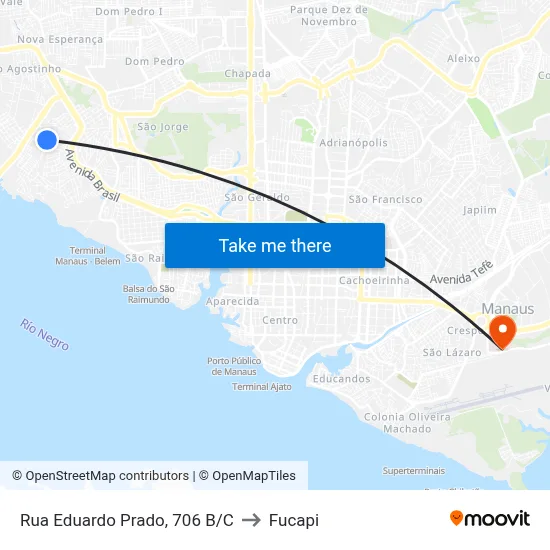 Rua Eduardo Prado, 706 B/C to Fucapi map