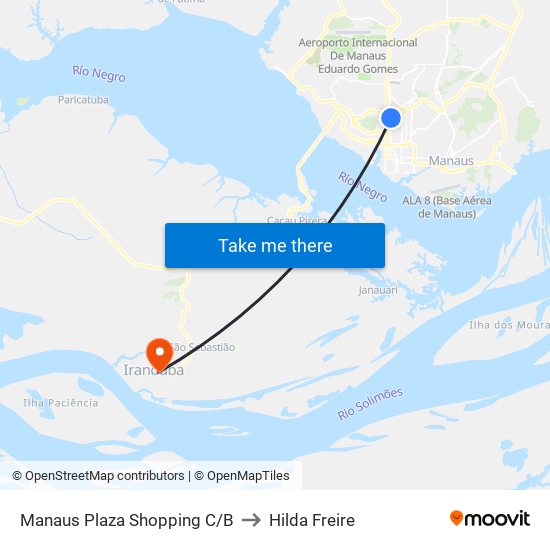 Manaus Plaza Shopping C/B to Hilda Freire map