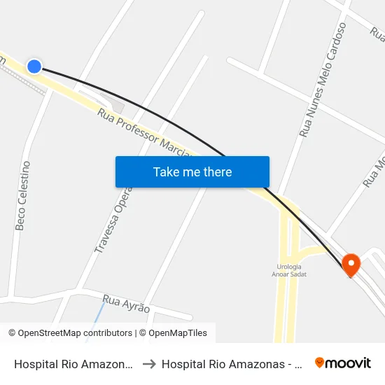 Hospital Rio Amazonas C/B to Hospital Rio Amazonas - Hapvida map