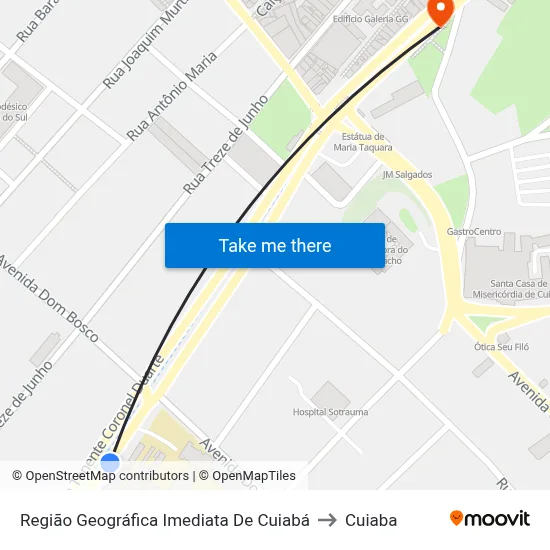 Região Geográfica Imediata De Cuiabá to Cuiaba map