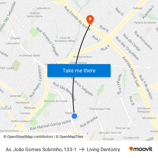 Av. João Gomes Sobrinho, 133-1 to Living Dentistry map