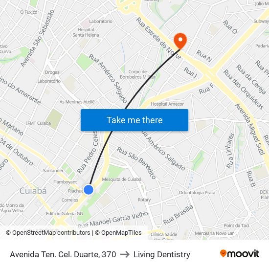 Avenida Ten. Cel. Duarte, 370 to Living Dentistry map