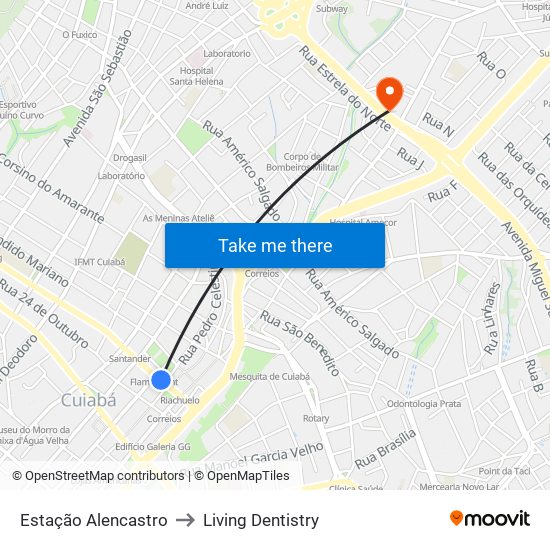 Estação Alencastro to Living Dentistry map