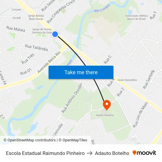 Escola Estadual Raimundo Pinheiro to Adauto Botelho map