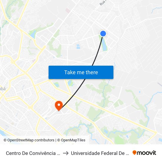 Centro De Convivência Para Idosos to Universidade Federal De Mato Grosso map