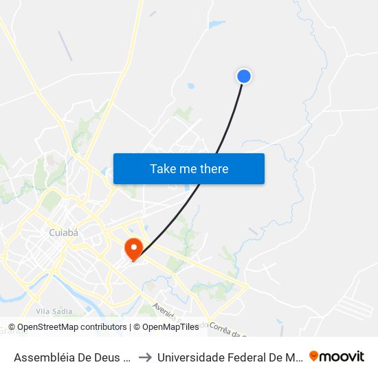 Assembléia De Deus - Gamaliel to Universidade Federal De Mato Grosso map