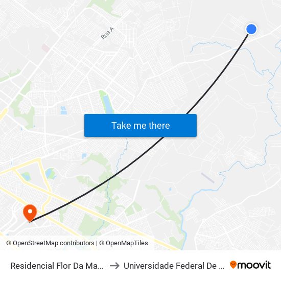 Residencial Flor Da Mata | Ponto 04 to Universidade Federal De Mato Grosso map