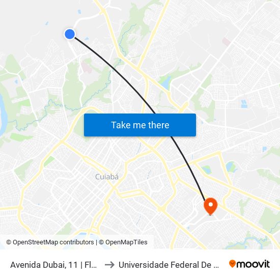 Avenida Dubai, 11 | Florais Safira to Universidade Federal De Mato Grosso map