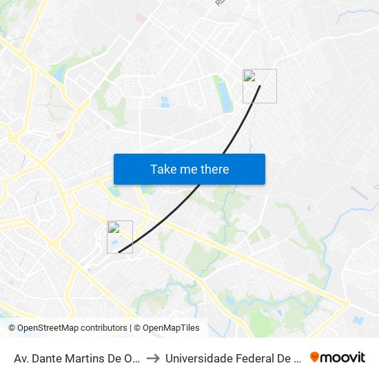 Av. Dante Martins De Oliveira, 1587 to Universidade Federal De Mato Grosso map